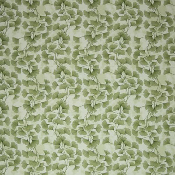 Baumwoll Jersey Swafing Yoga Love Ginko Grün auf Creme-Grün